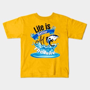 Life Is Better At The Lake Fishing Kids T-Shirt